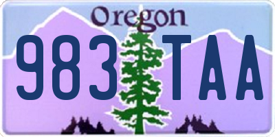 OR license plate 983TAA