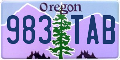 OR license plate 983TAB