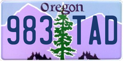 OR license plate 983TAD