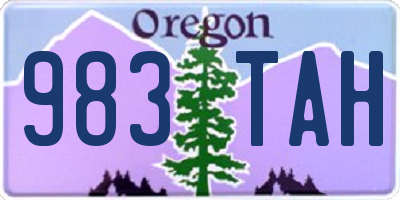 OR license plate 983TAH