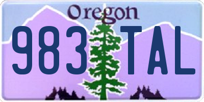 OR license plate 983TAL
