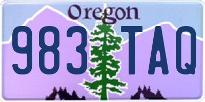 OR license plate 983TAQ