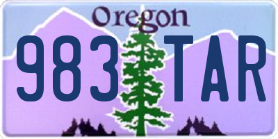 OR license plate 983TAR