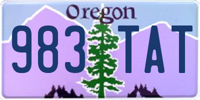 OR license plate 983TAT