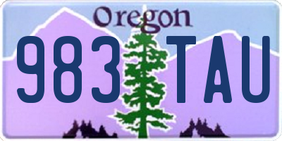 OR license plate 983TAU