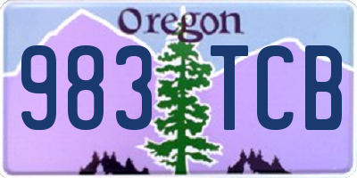 OR license plate 983TCB
