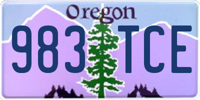 OR license plate 983TCE