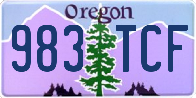 OR license plate 983TCF