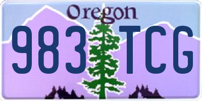OR license plate 983TCG