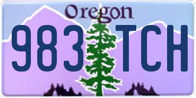 OR license plate 983TCH