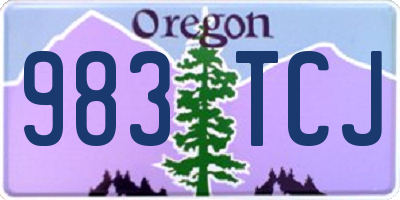 OR license plate 983TCJ