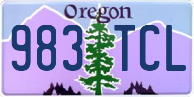 OR license plate 983TCL