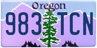 OR license plate 983TCN