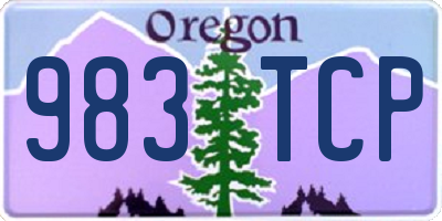 OR license plate 983TCP