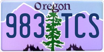 OR license plate 983TCS