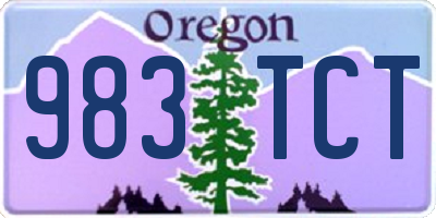 OR license plate 983TCT