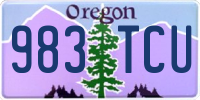 OR license plate 983TCU