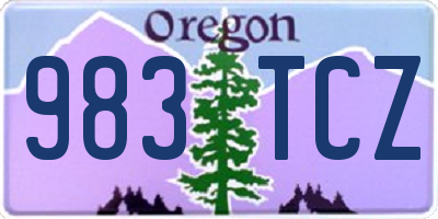 OR license plate 983TCZ