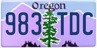 OR license plate 983TDC