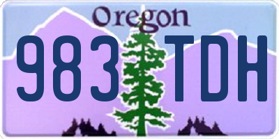 OR license plate 983TDH