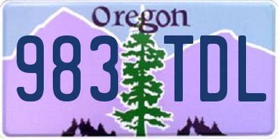 OR license plate 983TDL
