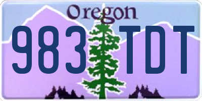 OR license plate 983TDT