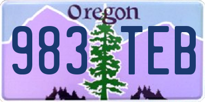 OR license plate 983TEB