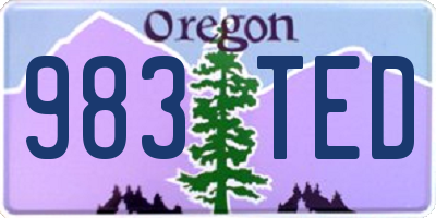 OR license plate 983TED