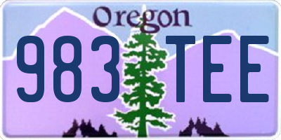 OR license plate 983TEE