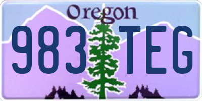 OR license plate 983TEG