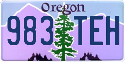 OR license plate 983TEH