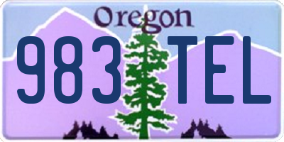 OR license plate 983TEL