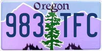OR license plate 983TFC