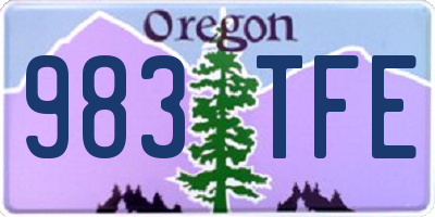 OR license plate 983TFE