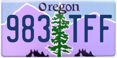 OR license plate 983TFF