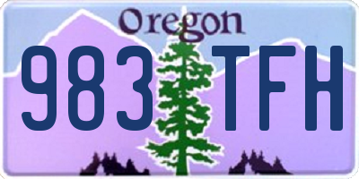 OR license plate 983TFH