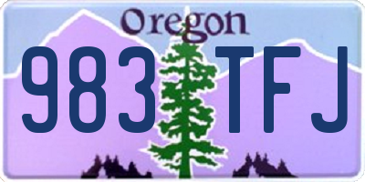 OR license plate 983TFJ