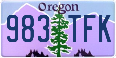 OR license plate 983TFK