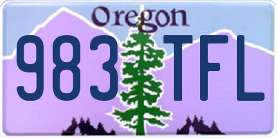 OR license plate 983TFL