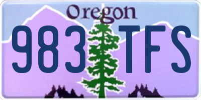 OR license plate 983TFS
