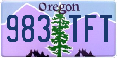 OR license plate 983TFT