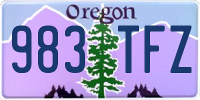 OR license plate 983TFZ