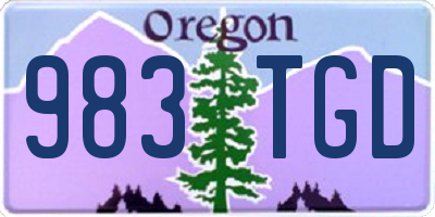 OR license plate 983TGD