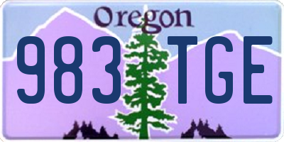 OR license plate 983TGE