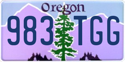 OR license plate 983TGG