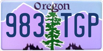 OR license plate 983TGP