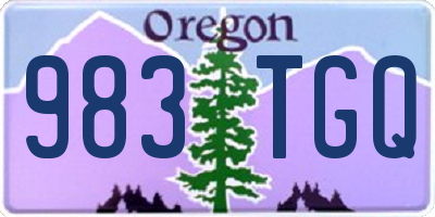 OR license plate 983TGQ