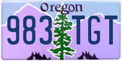 OR license plate 983TGT
