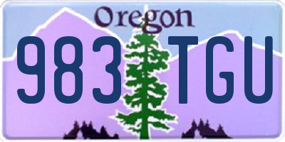 OR license plate 983TGU