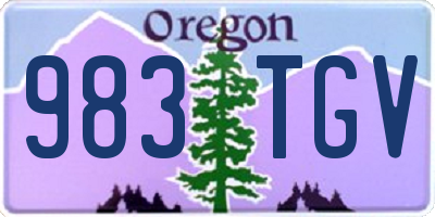 OR license plate 983TGV